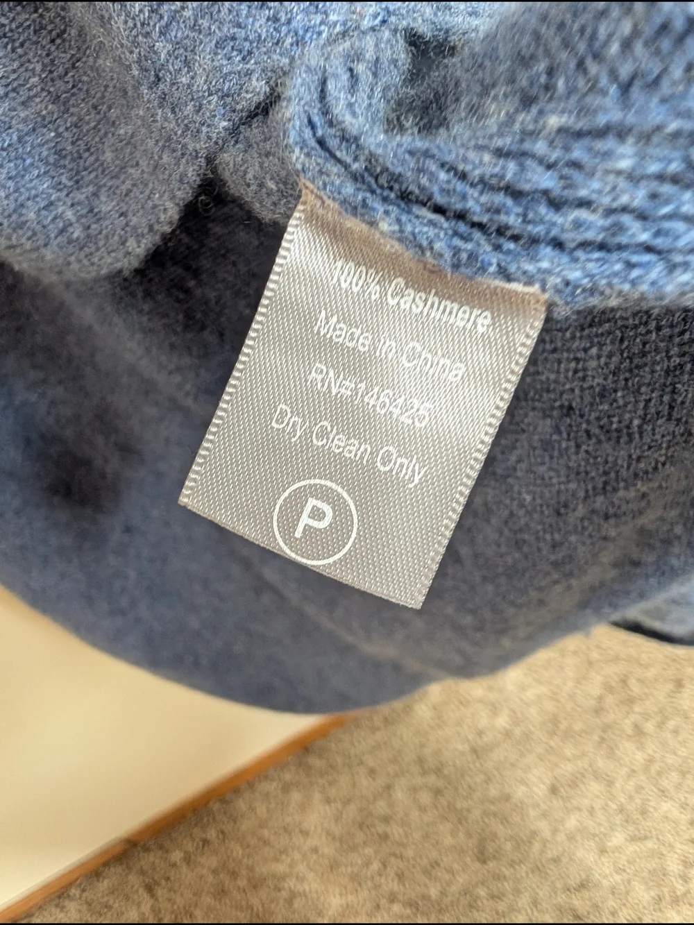 Mercantile Portland‎ 100% Cashmere Poncho Cape V-Neck Steel Blue